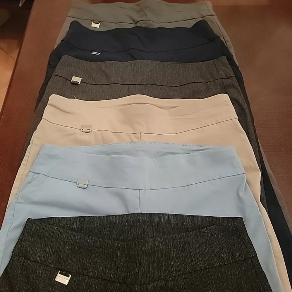 Alfani pull on slim-fit pants 12Petite, 6 pair, ankle length